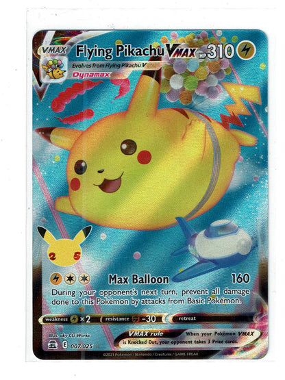 Flying Pikachu VMAX 007/025 Holo VMAX Rare Celebrations Pokemon Near Mint