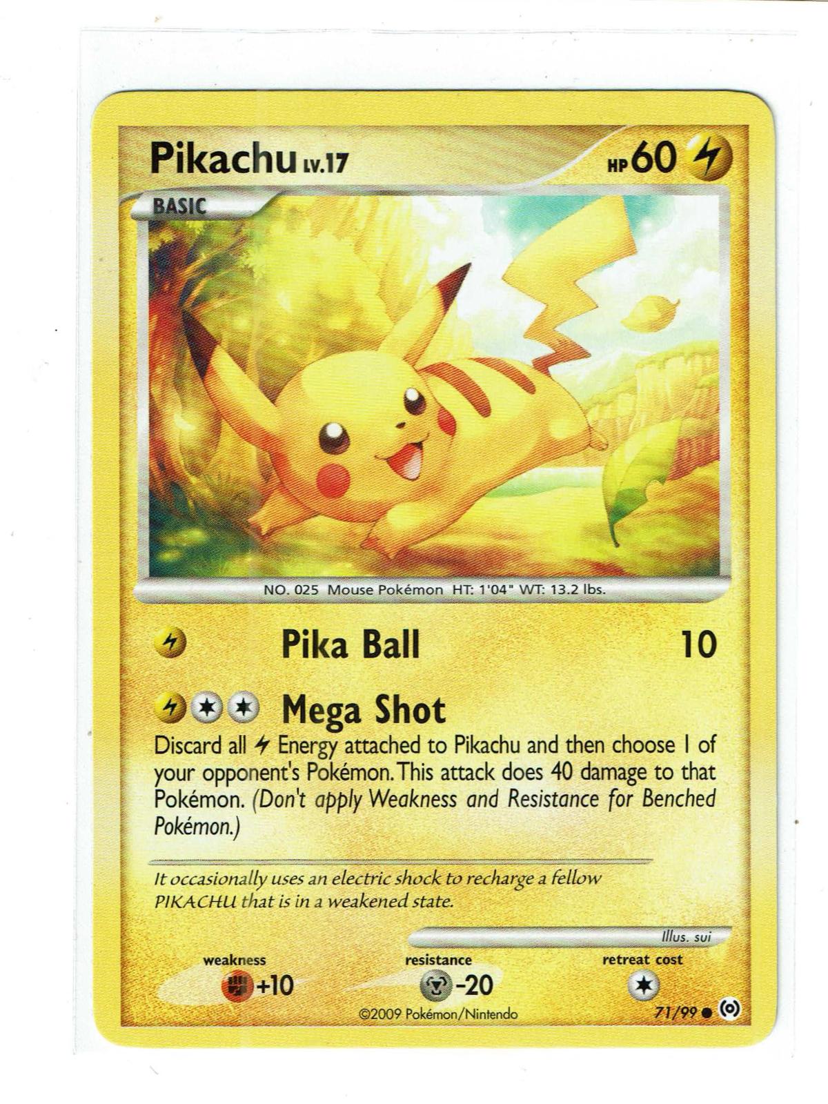 Pikachu 71/99 Common Arceus Pokemon Near Mint