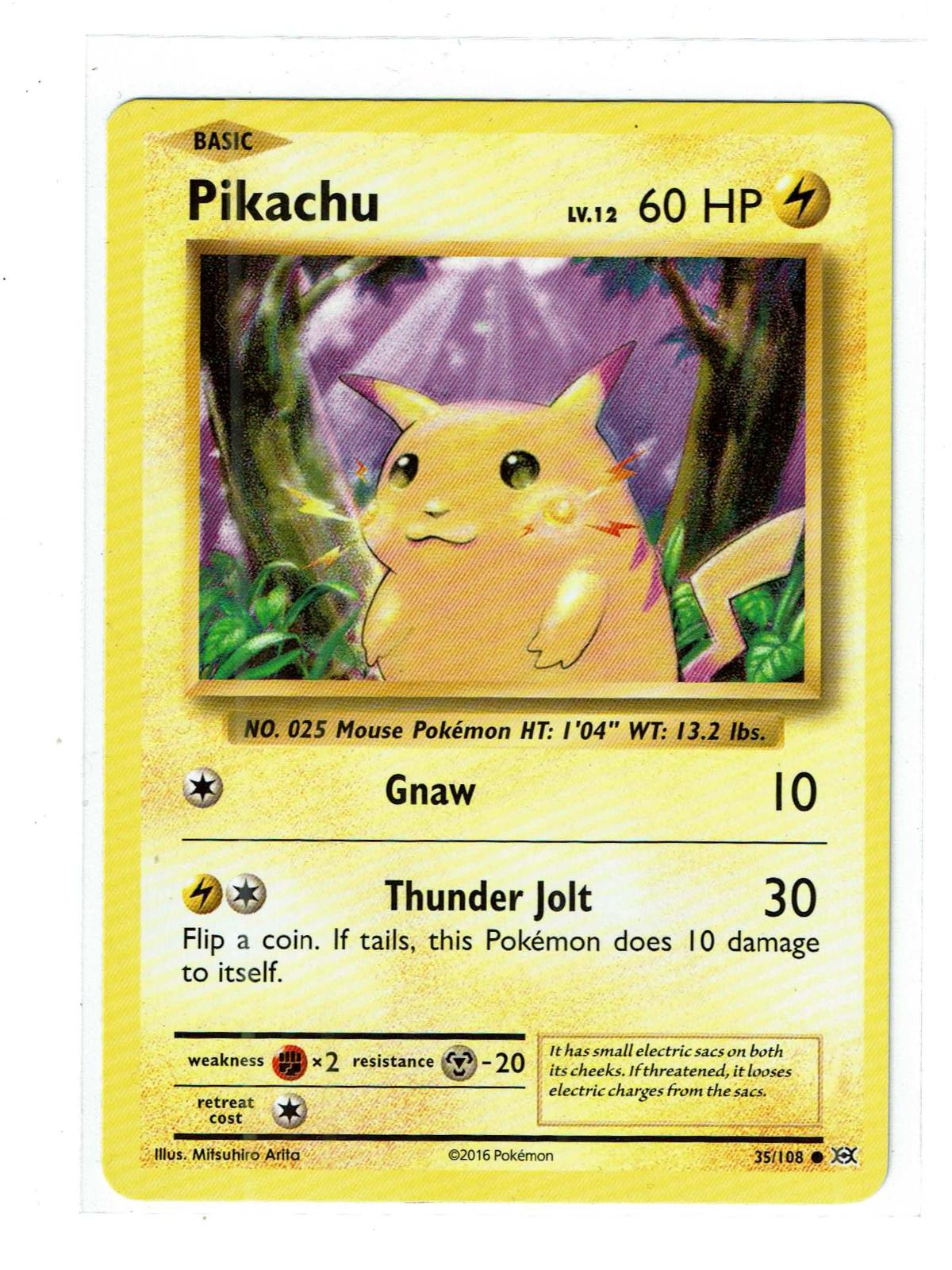Pikachu 35/108 Common Evolutions Pokemon Near Mint