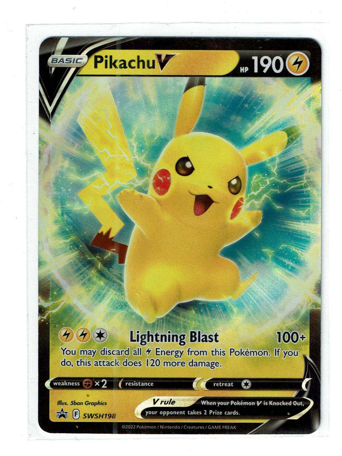 Pikachu V SWSH198 Holo Promo Sword & Shield Promo Pokemon Near Mint (1)