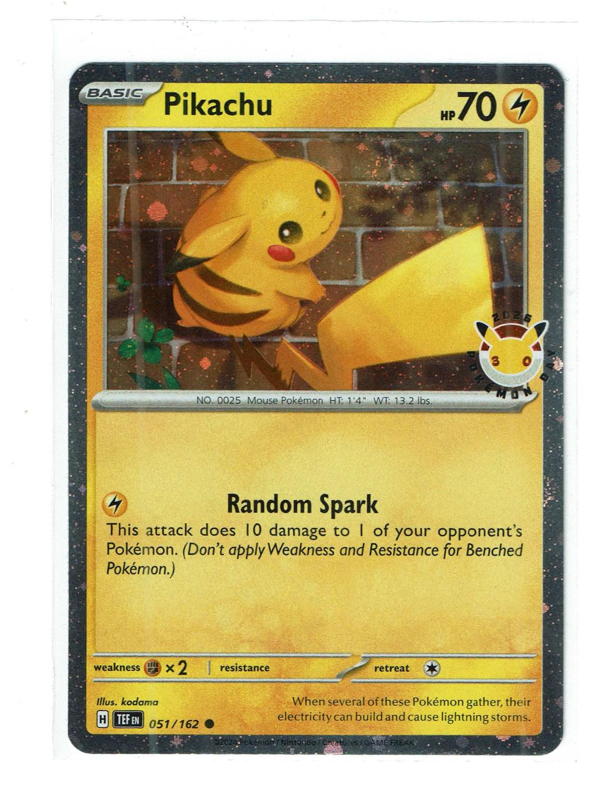 Pikachu (Cosmo Holo) 051/162 Promo Miscellaneous Cards & Products Pokemon NM