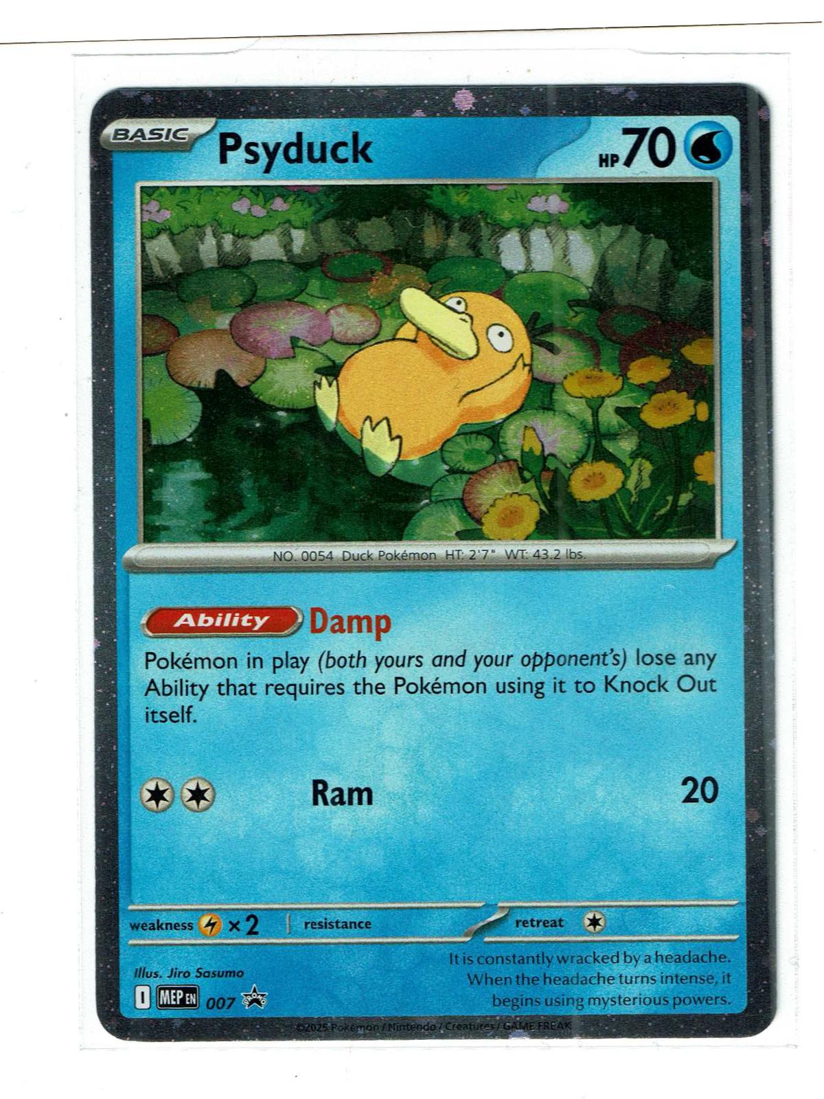 Psyduck (Cosmos Holo) 007 Promo ME: Mega Evolution Promo Pokemon Near Mint