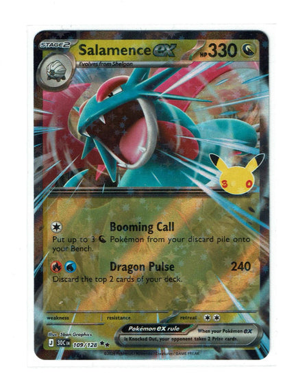 Salamence ex 109/128 Double Rare ME: 30th Celebration Pokemon Holo Near Mint