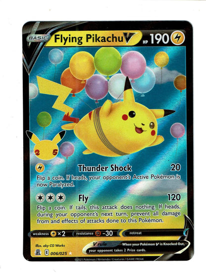 Flying Pikachu V 006/025 Holo V Rare Celebrations Pokemon Near Mint