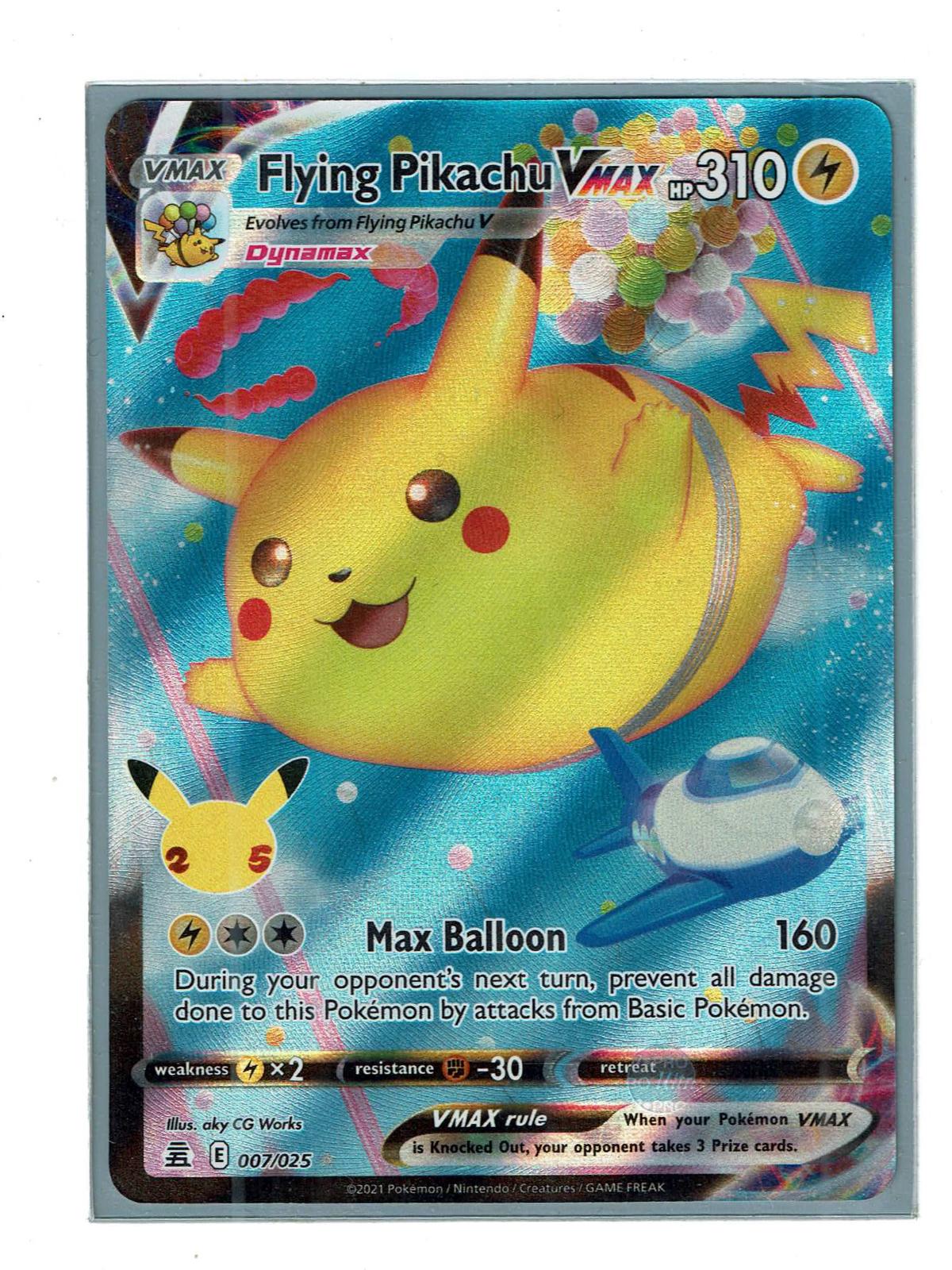 Flying Pikachu VMAX 007/025 Holo VMAX Rare Celebrations Pokemon Near Mint